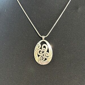 Brighton Silver Swirl Pendant Necklace